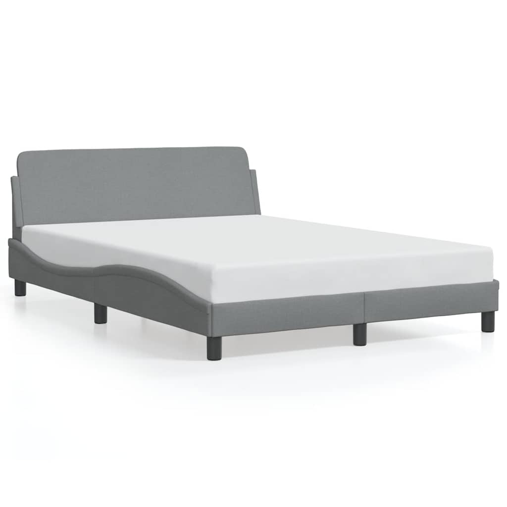 Bettgestell "Dover" Hellgrau 120x200 cm Stoff