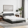 Bettgestell "Dover" Dunkelgrau 120x200 cm Stoff
