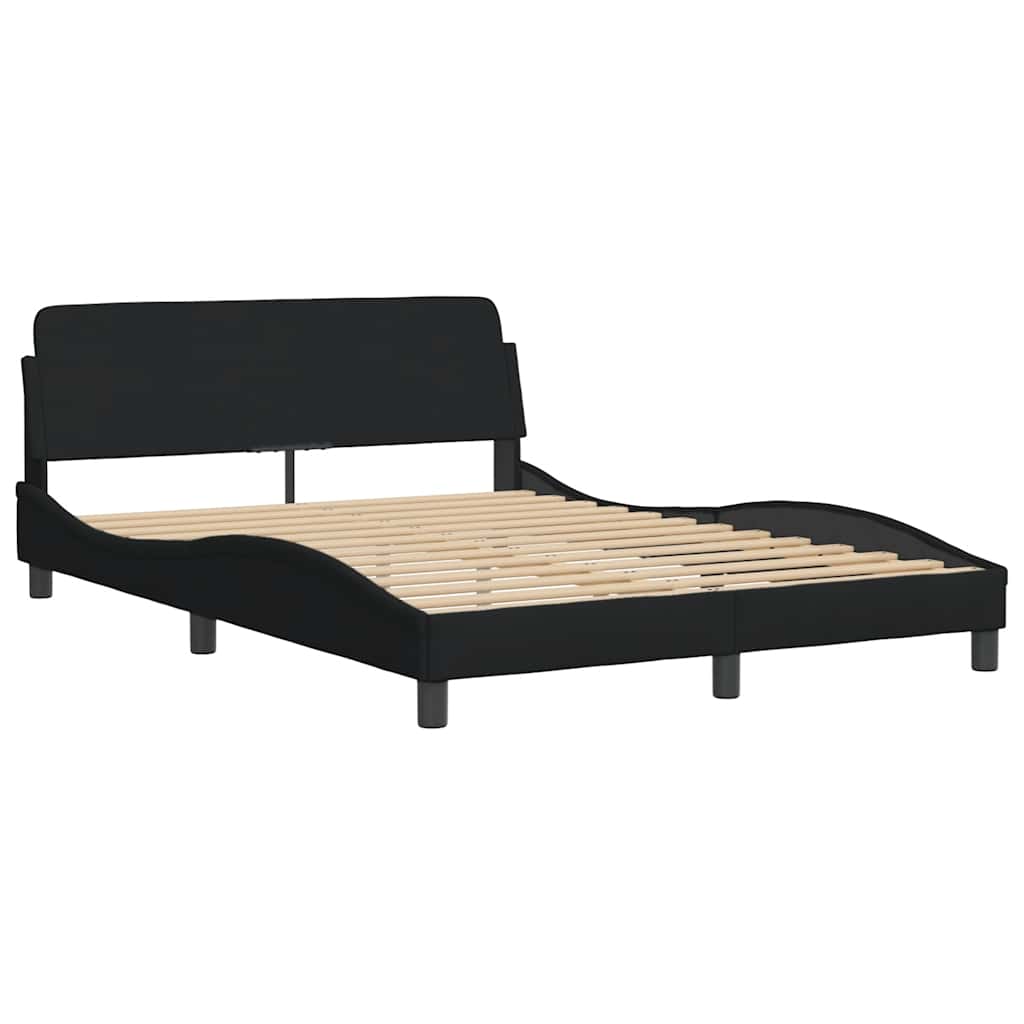 Bettgestell "Dover" Schwarz 120x200 cm Stoff