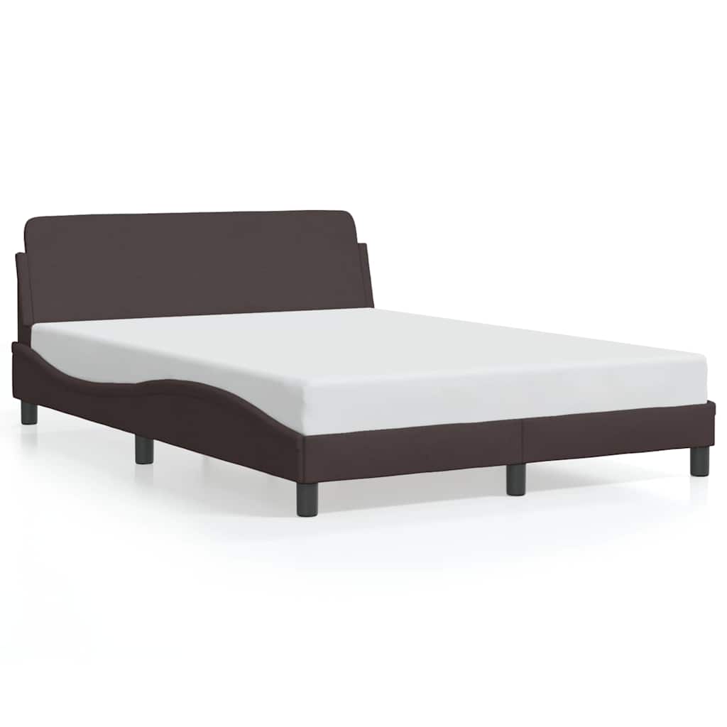 Bettgestell "Dover" Dunkelbraun 120x200 cm Stoff