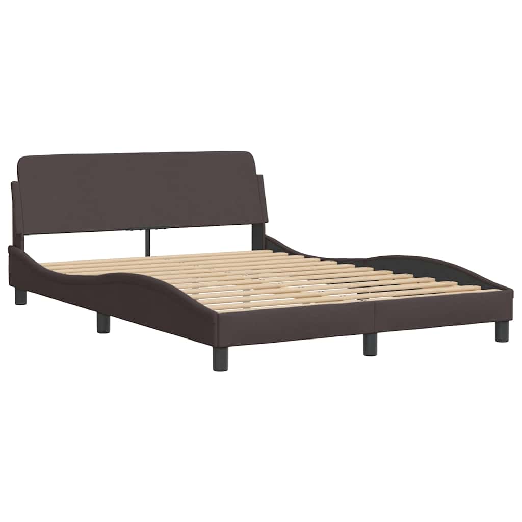 Bettgestell "Dover" Dunkelbraun 120x200 cm Stoff