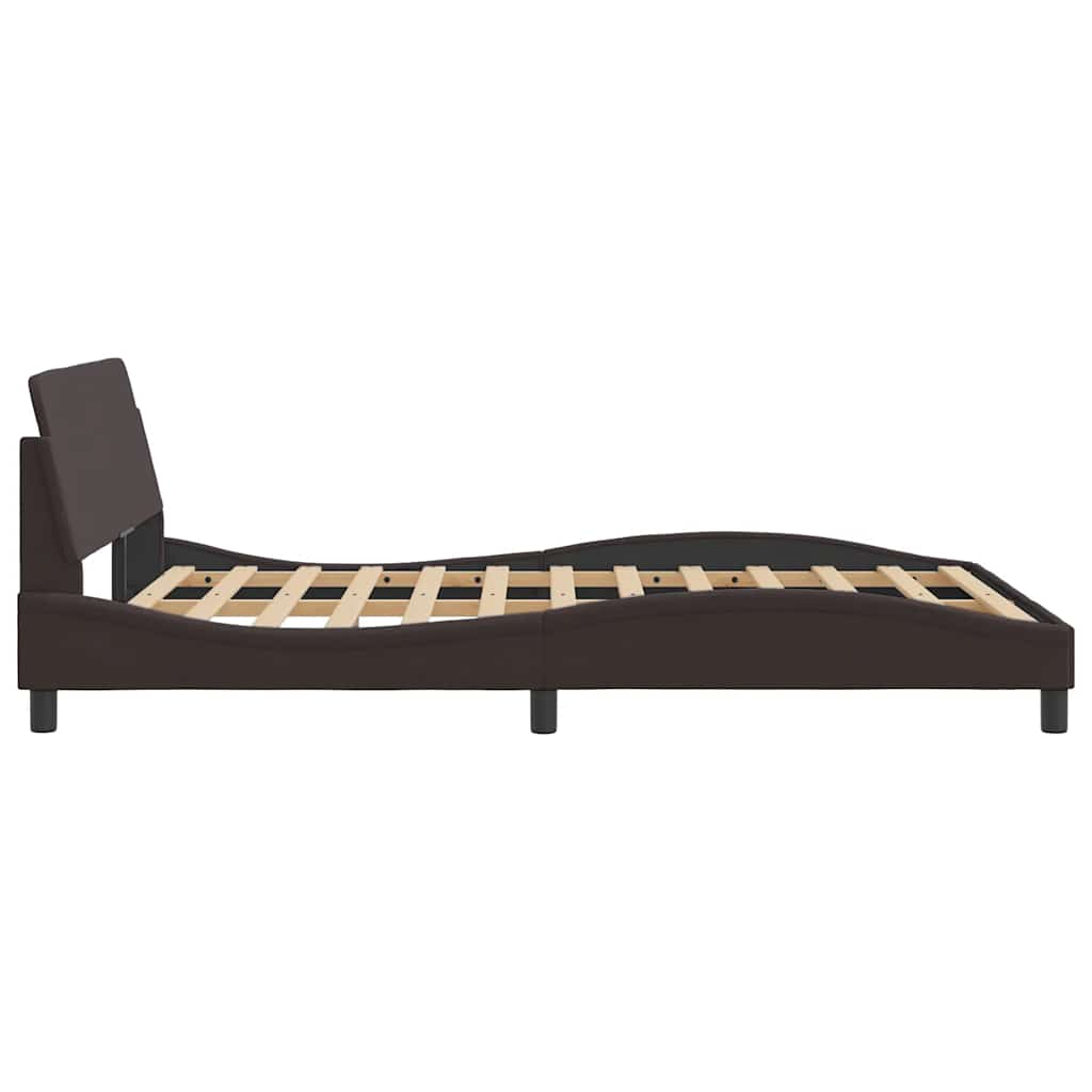Bettgestell "Dover" Dunkelbraun 120x200 cm Stoff