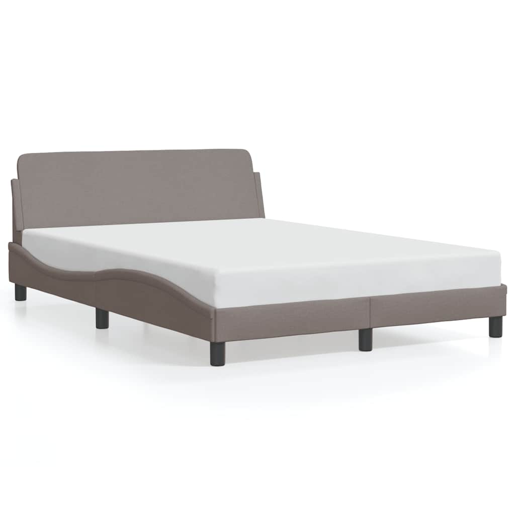 Bettgestell "Dover" Taupe 120x200 cm Stoff