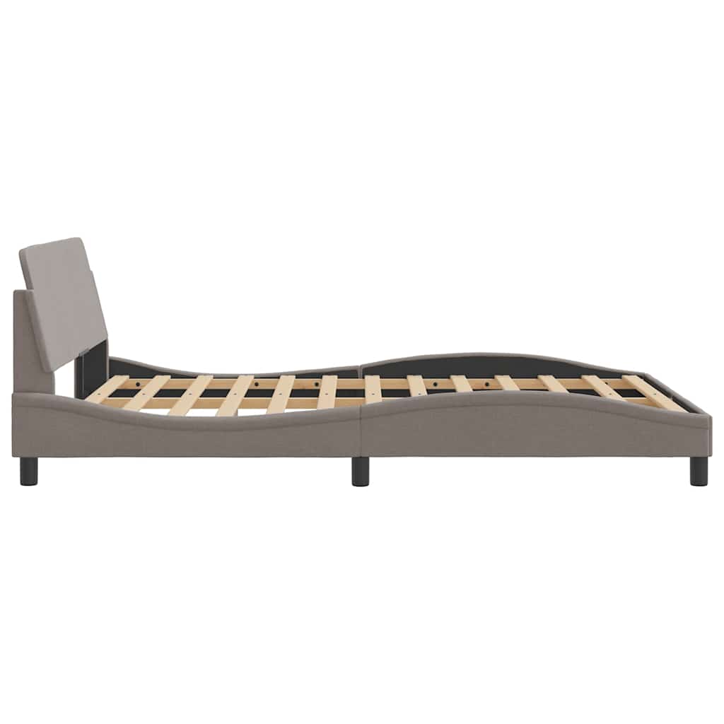 Bettgestell "Dover" Taupe 120x200 cm Stoff
