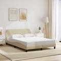 Bettgestell "Dover" Creme 120x200 cm Stoff