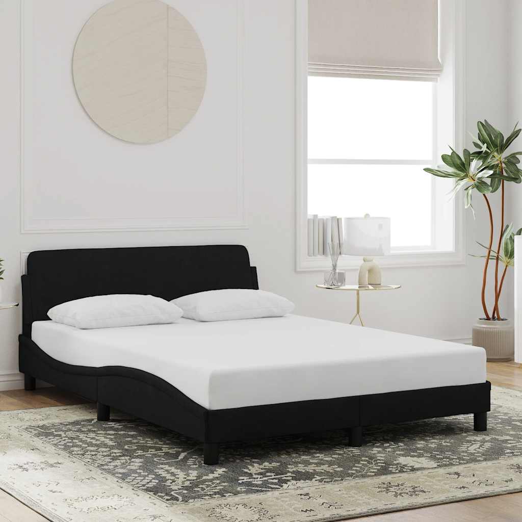 Bettgestell "Dover" Schwarz 120x200 cm Samt