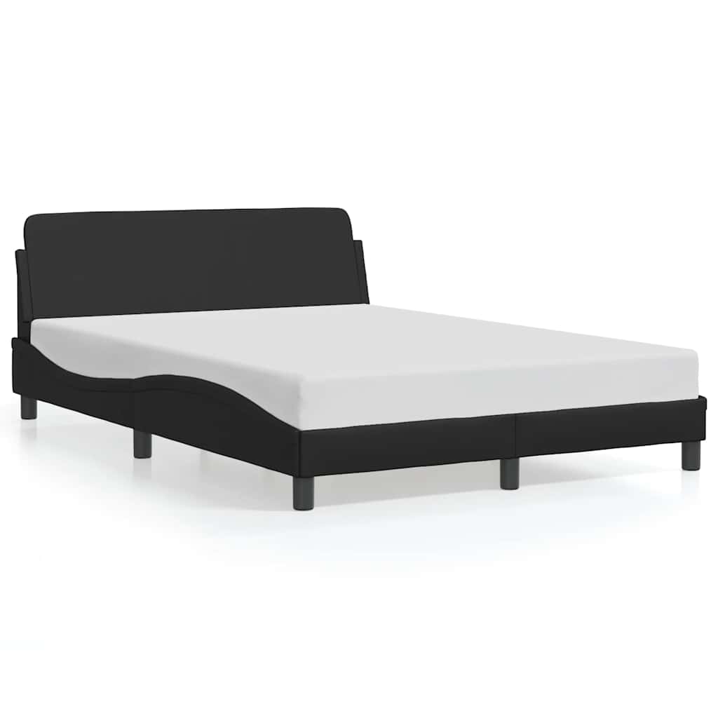 Bettgestell "Dover" Schwarz 120x200 cm Kunstleder