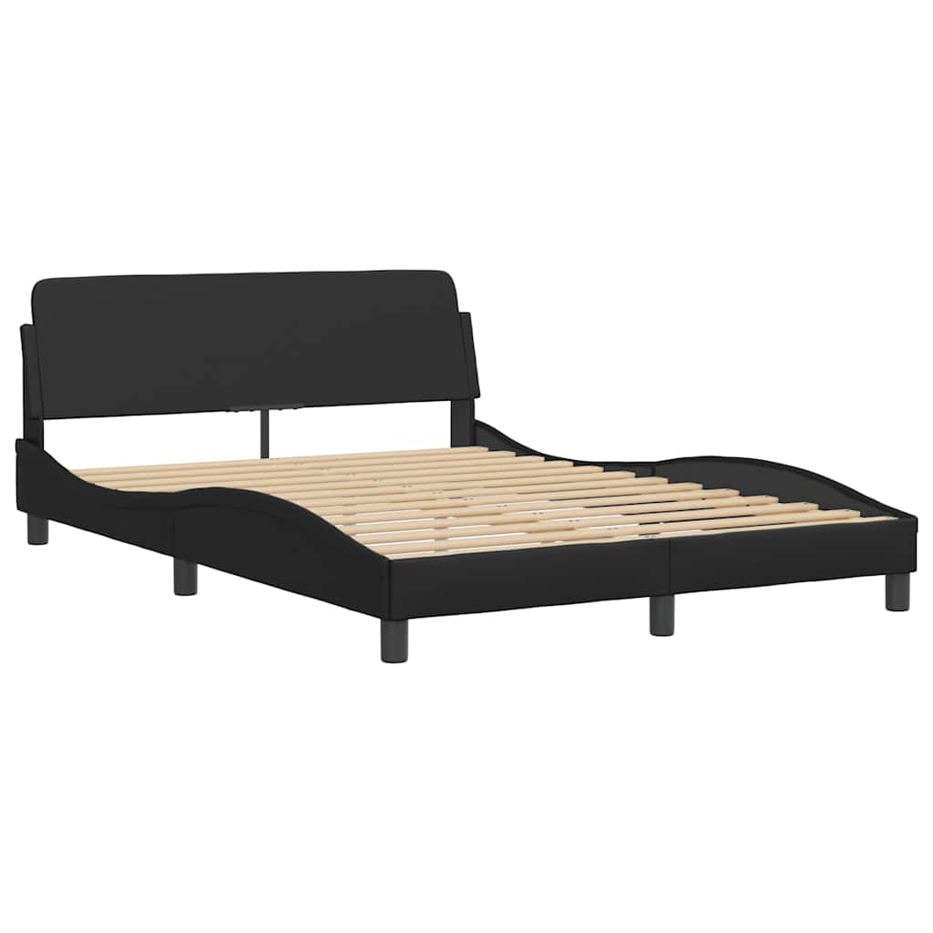 Bettgestell "Dover" Schwarz 120x200 cm Kunstleder