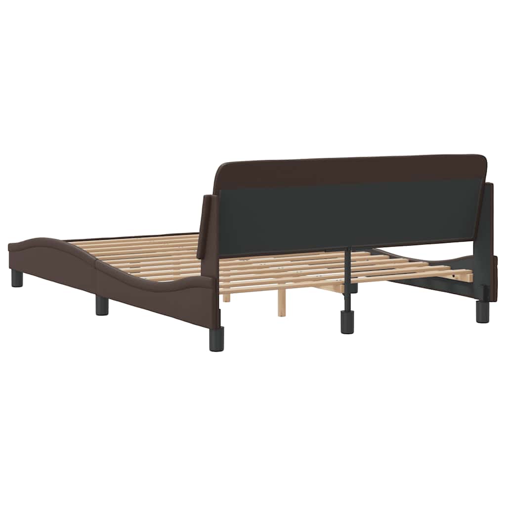 Bettgestell "Dover" Braun 120x200 cm Kunstleder