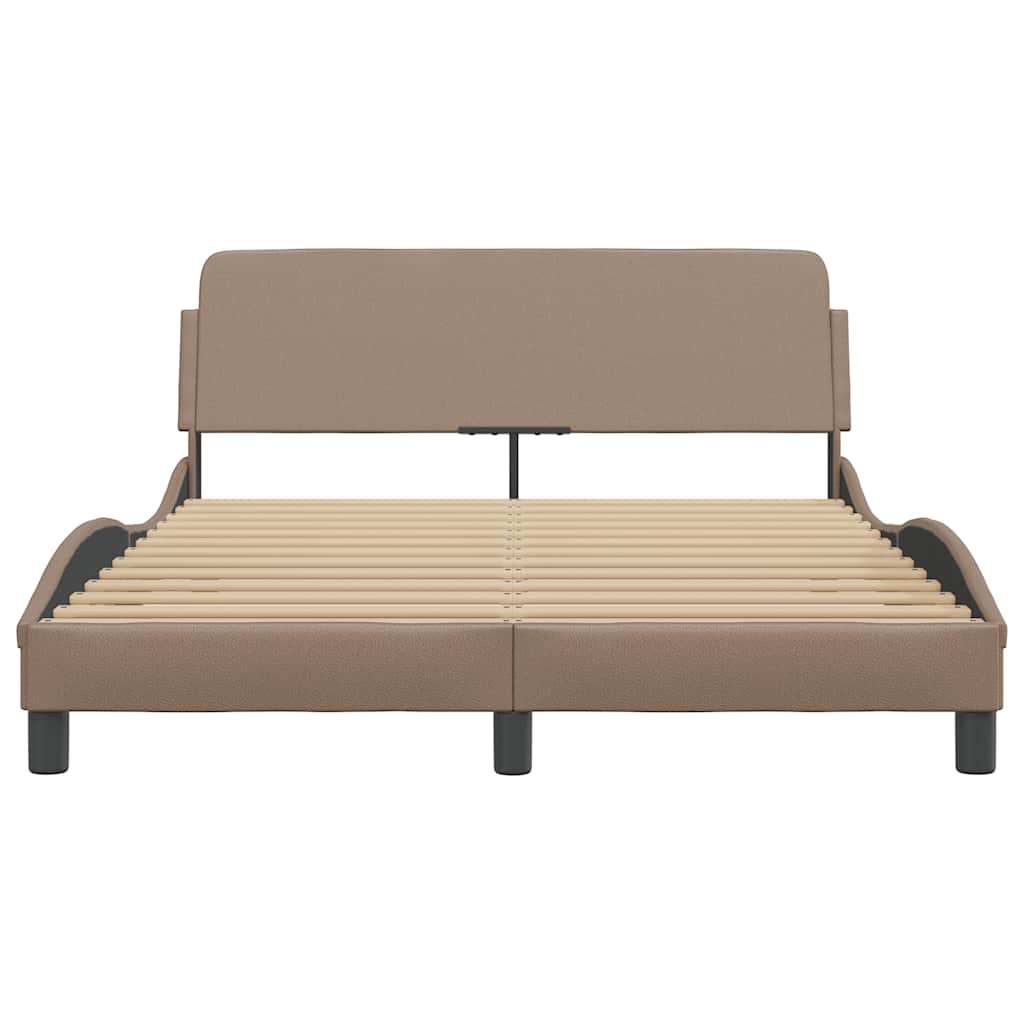 Bettgestell "Dover" Cappuccino-Braun 120x200 cm Kunstleder