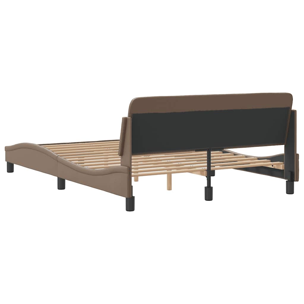 Bettgestell "Dover" Cappuccino-Braun 120x200 cm Kunstleder
