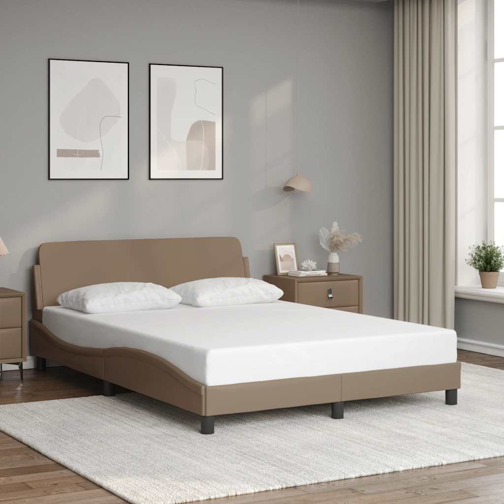 Bettgestell "Dover" Cappuccino-Braun 120x200 cm Kunstleder