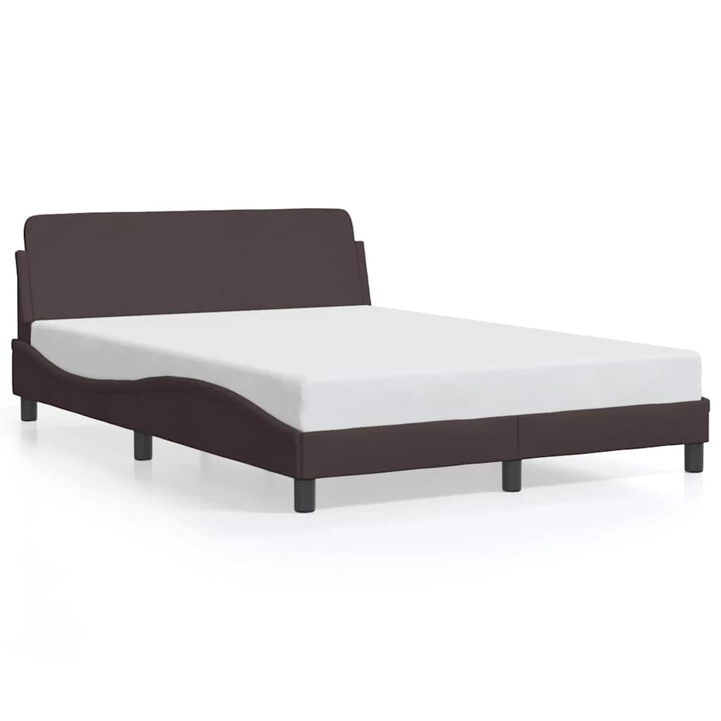 Bettgestell "Dover" Dunkelbraun 140x190 cm Stoff