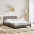 Bettgestell "Dover" Taupe 140x190 cm Stoff