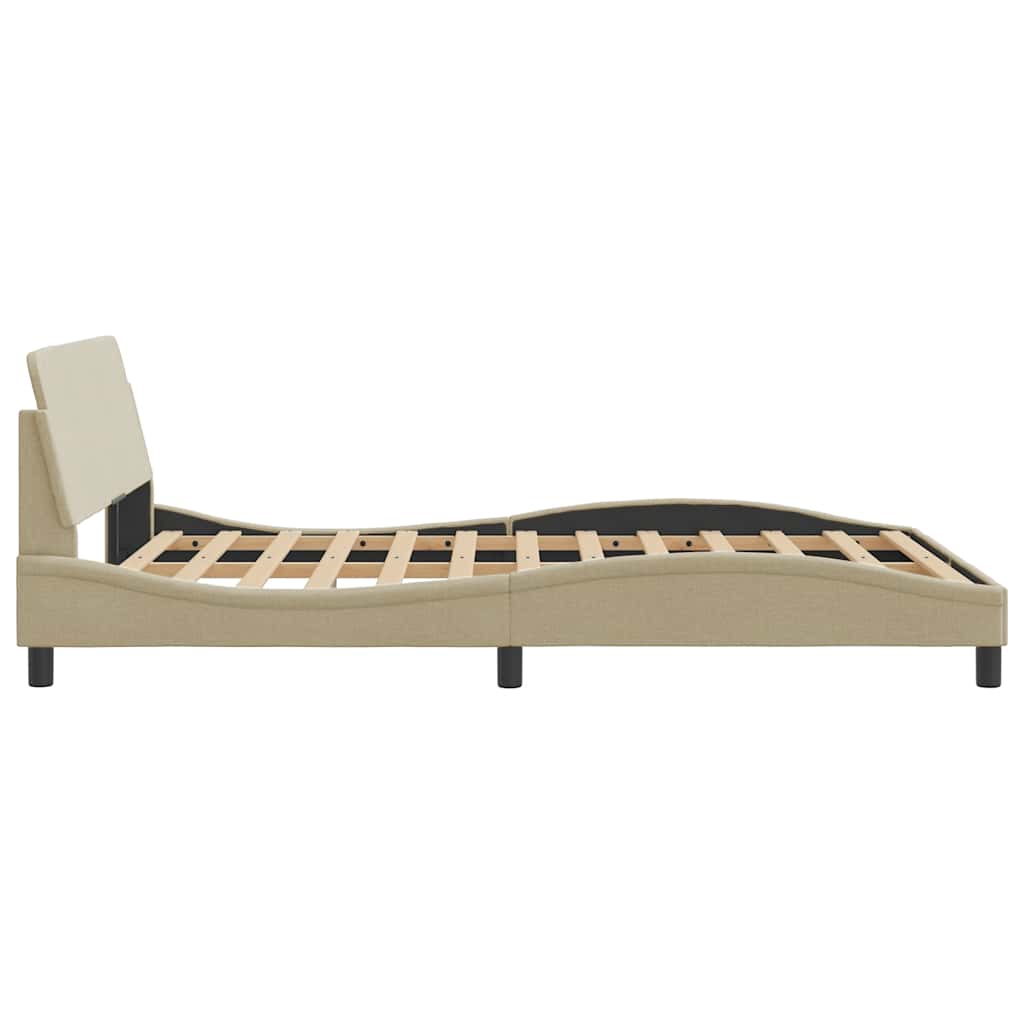 Bettgestell "Dover" Creme 140x190 cm Stoff