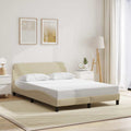 Bettgestell "Dover" Creme 140x190 cm Stoff
