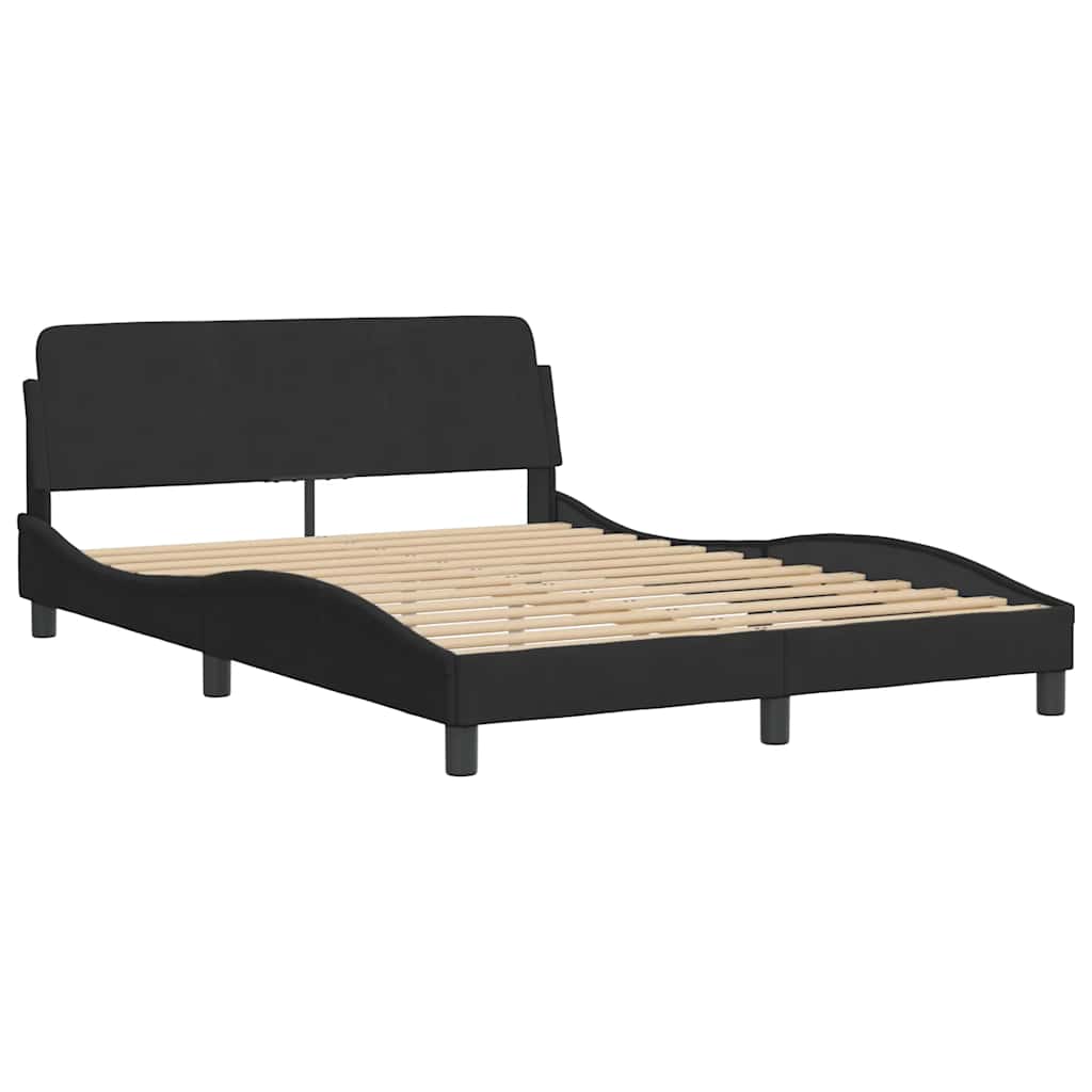 Bettgestell "Dover" Schwarz 140x190 cm Samt