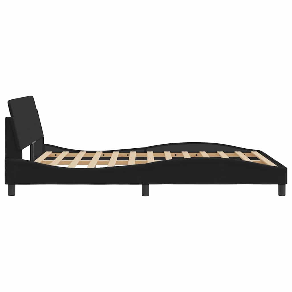 Bettgestell "Dover" Schwarz 140x190 cm Samt