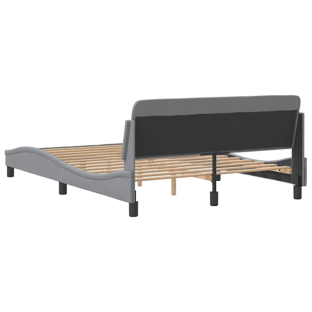 Bettgestell "Dover" Hellgrau 140x200 cm Stoff
