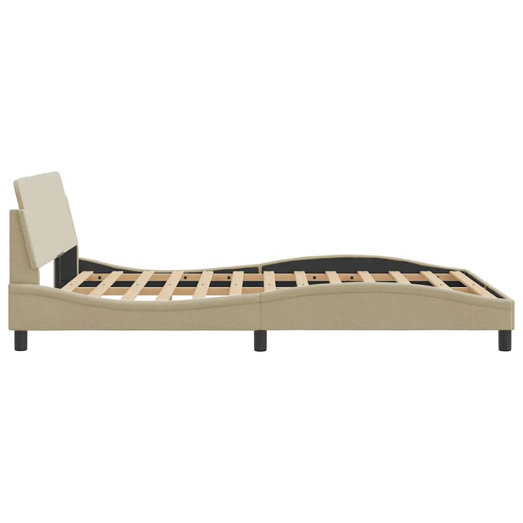Bettgestell "Dover" Creme 140x200 cm Stoff