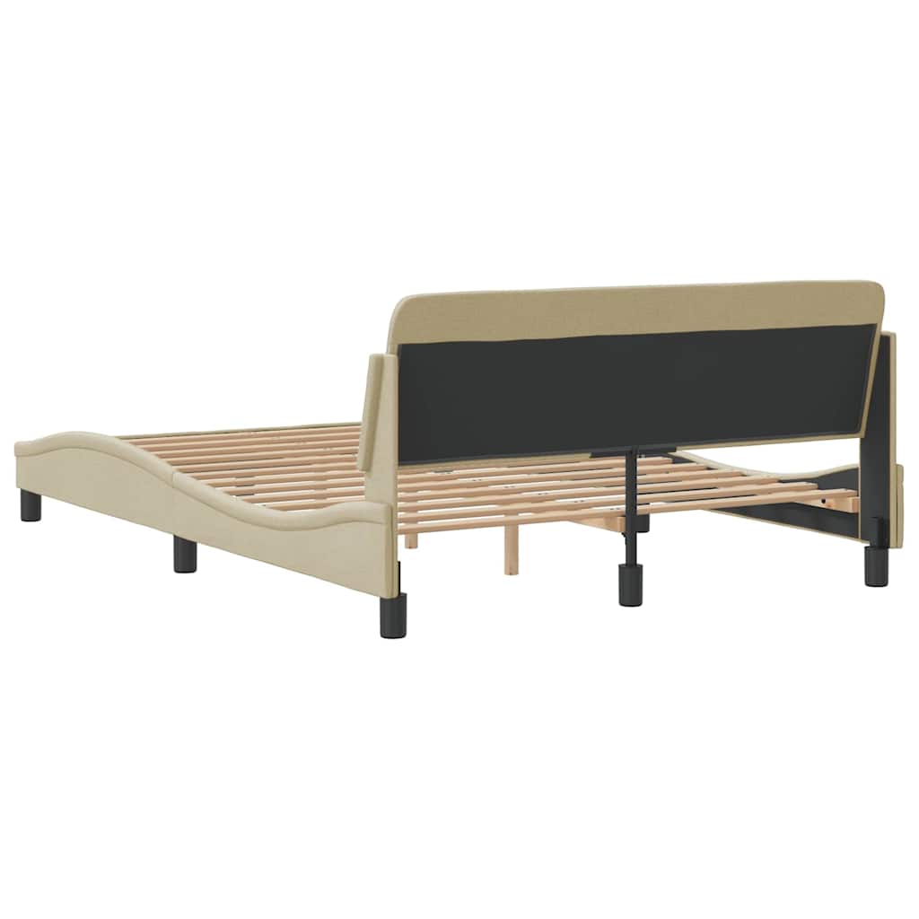 Bettgestell "Dover" Creme 140x200 cm Stoff