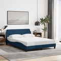 Bettgestell mit Kopfteil "Dover" Blau 140x200 cm Stoff