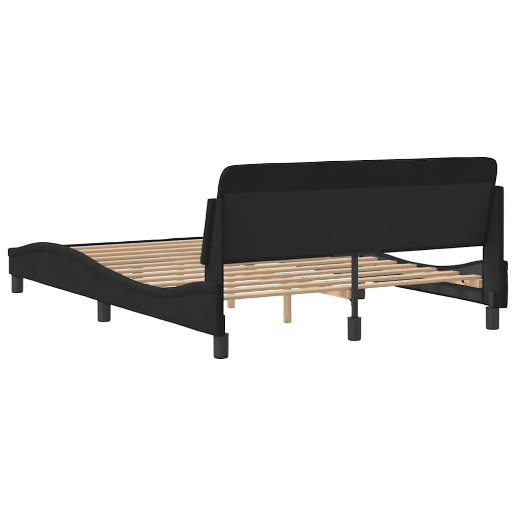 Bettgestell "Dover" Schwarz 140x200 cm Samt