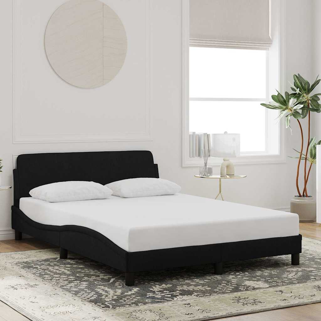 Bettgestell "Dover" Schwarz 140x200 cm Samt