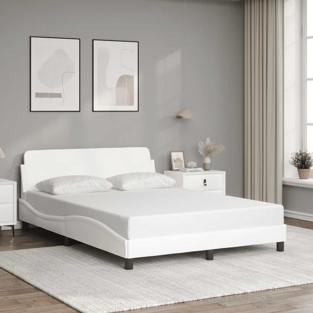 Bettgestell "Dover" Weiß 140x200 cm Kunstleder