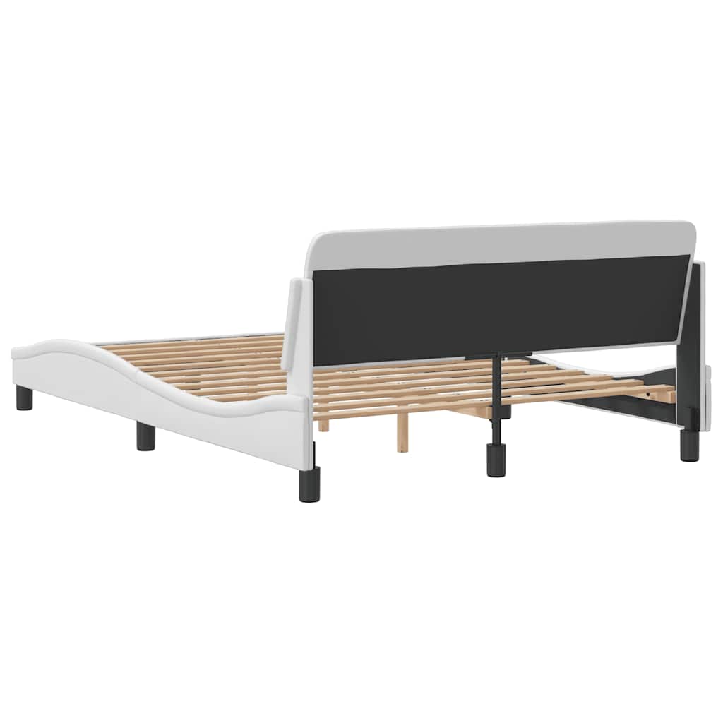 Bettgestell "Dover" Weiß 140x200 cm Kunstleder