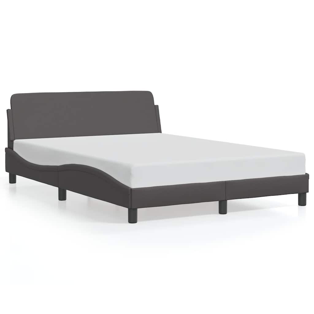 Bettgestell "Dover" Grau 140x200 cm Kunstleder