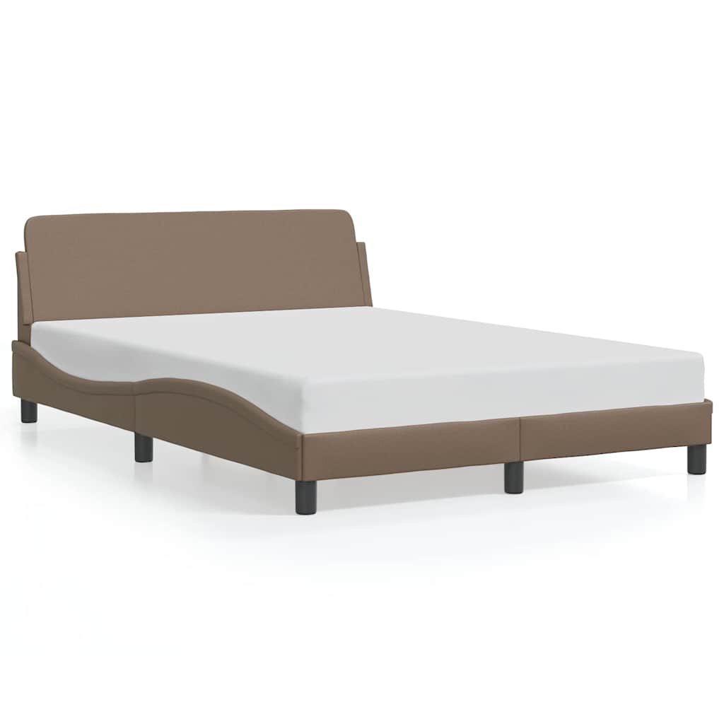 Bettgestell "Dover" Cappuccino-Braun 140x200 cm Kunstleder