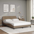 Bettgestell "Dover" Cappuccino-Braun 140x200 cm Kunstleder