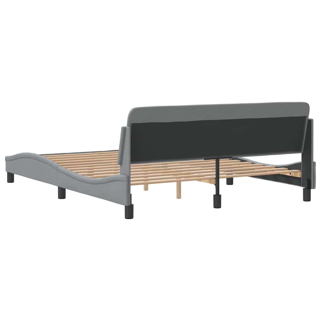 Bettgestell "Dover" Hellgrau 160x200 cm Stoff