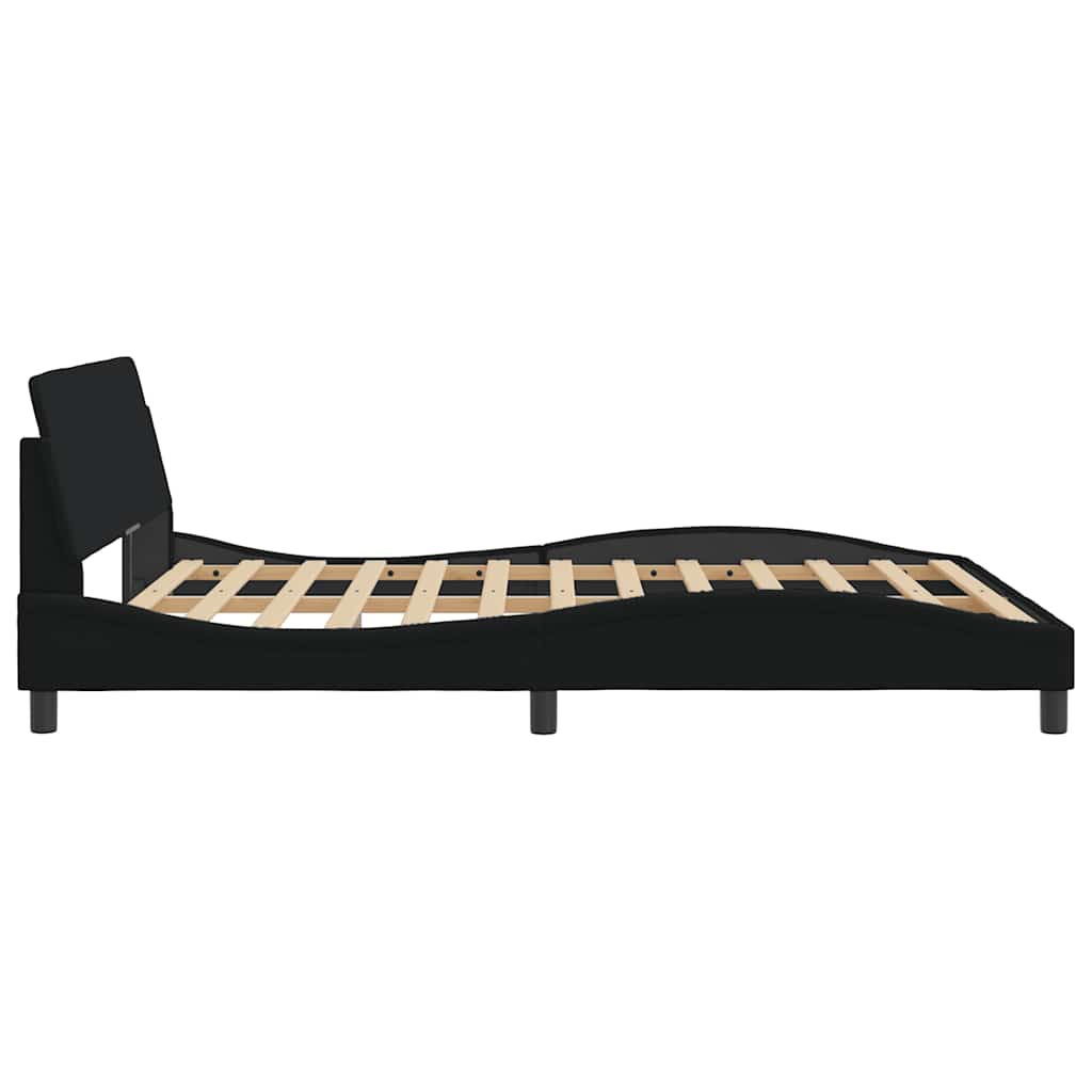 Bettgestell "Dover" Schwarz 160x200 cm Stoff