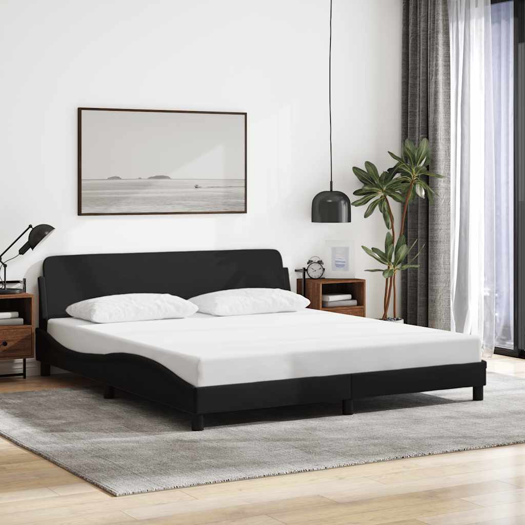 Bettgestell "Dover" Schwarz 160x200 cm Stoff