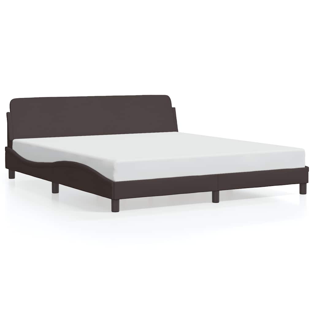 Bettgestell "Dover" Dunkelbraun 160x200 cm Stoff