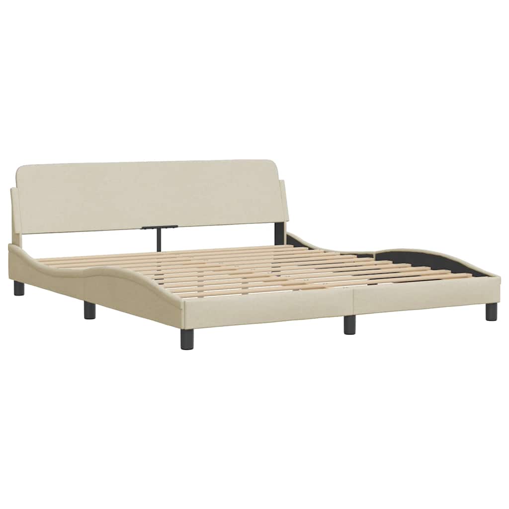Bettgestell "Dover" Creme 160x200 cm Stoff