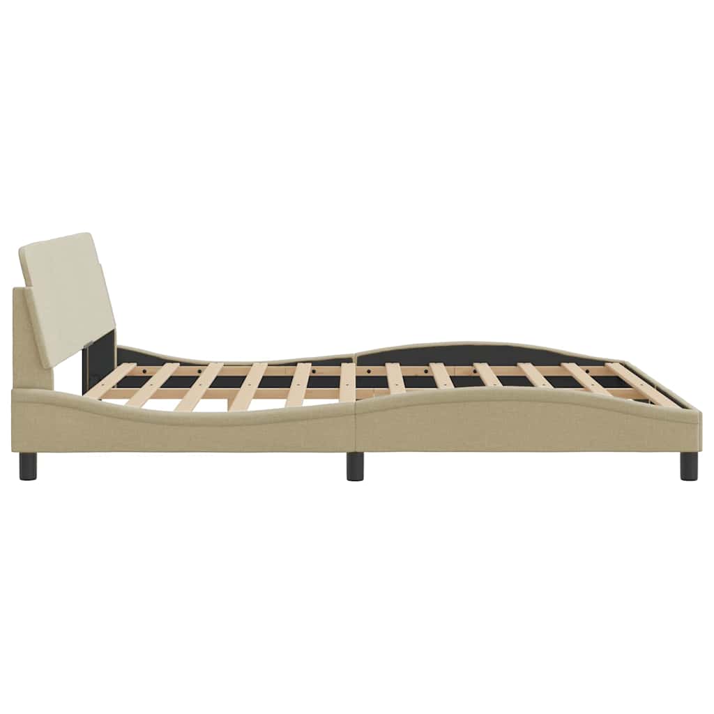 Bettgestell "Dover" Creme 160x200 cm Stoff