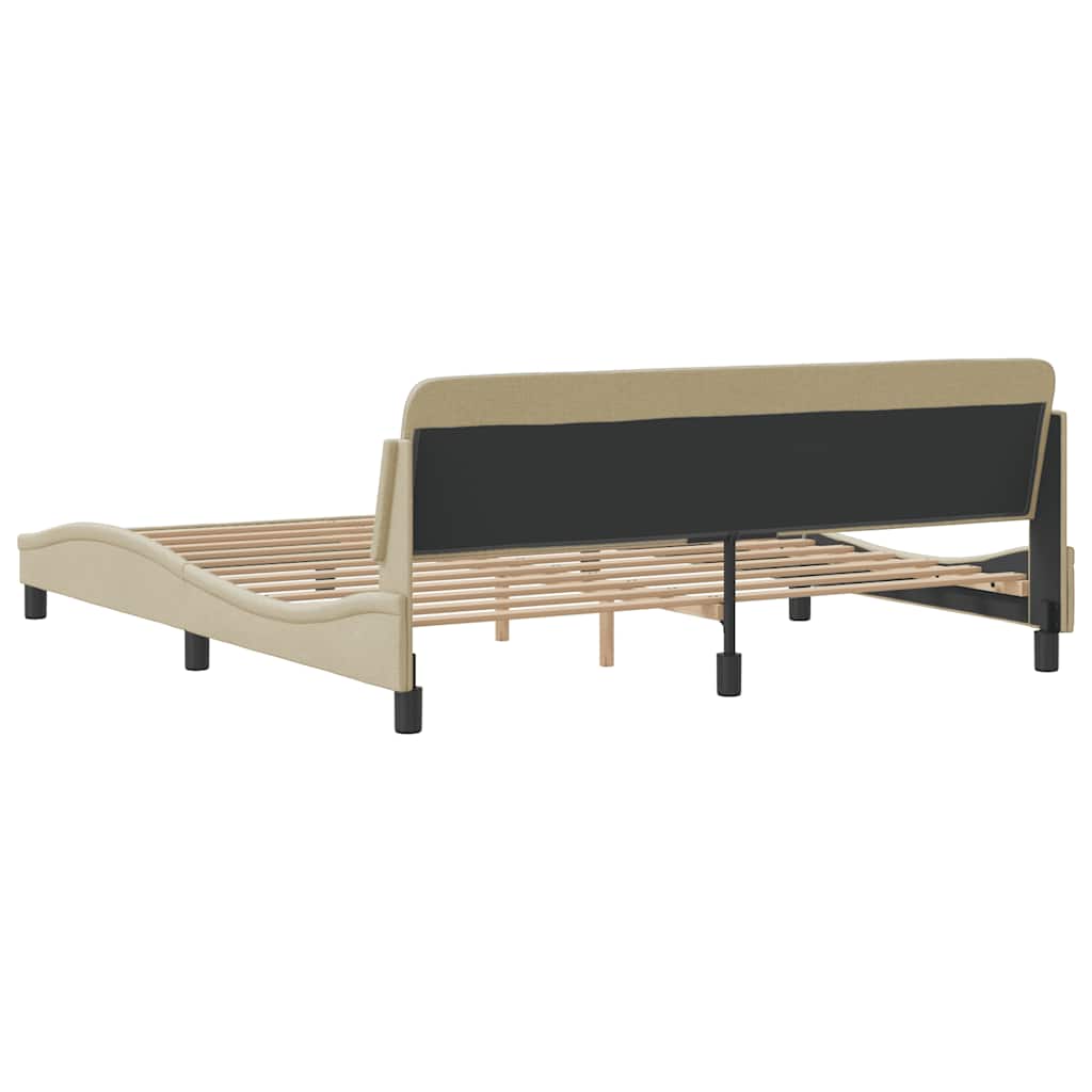 Bettgestell "Dover" Creme 160x200 cm Stoff