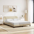 Bettgestell "Dover" Creme 160x200 cm Stoff