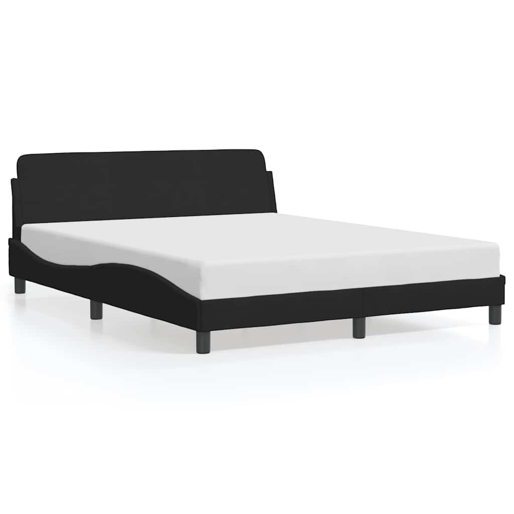 Bettgestell "Dover" Schwarz 160x200 cm Samt