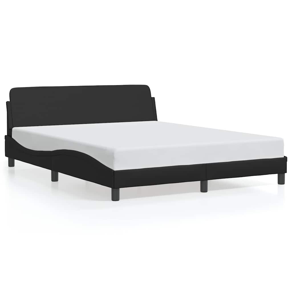 Bettgestell "Dover" Schwarz 160x200 cm Kunstleder