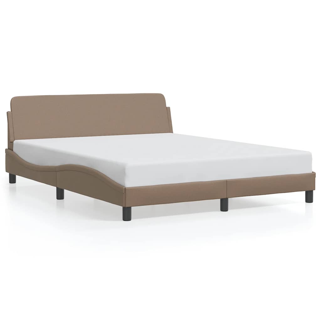 Bettgestell "Dover" Cappuccino-Braun 160x200 cm Kunstleder