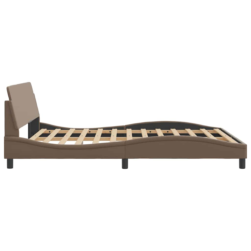 Bettgestell "Dover" Cappuccino-Braun 160x200 cm Kunstleder