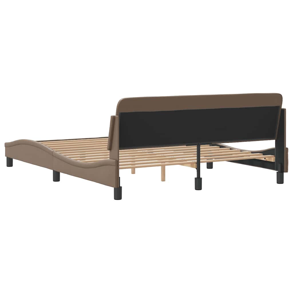 Bettgestell "Dover" Cappuccino-Braun 160x200 cm Kunstleder