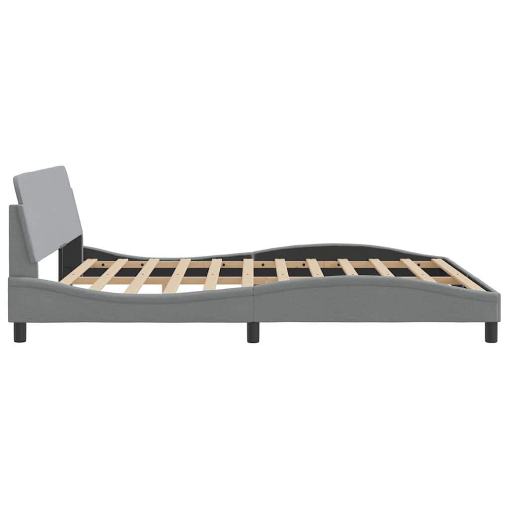 Bettgestell "Dover" Hellgrau 180x200 cm Stoff