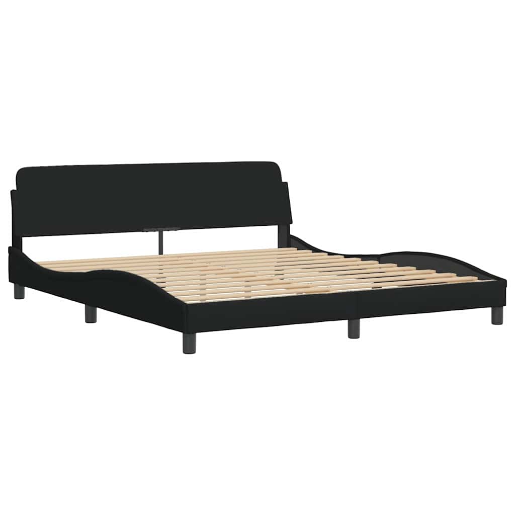 Bettgestell "Dover" Schwarz 180x200 cm Stoff