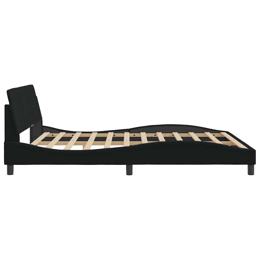 Bettgestell "Dover" Schwarz 180x200 cm Stoff