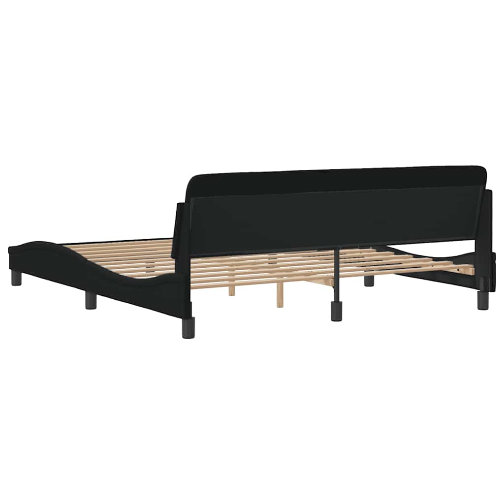 Bettgestell "Dover" Schwarz 180x200 cm Stoff